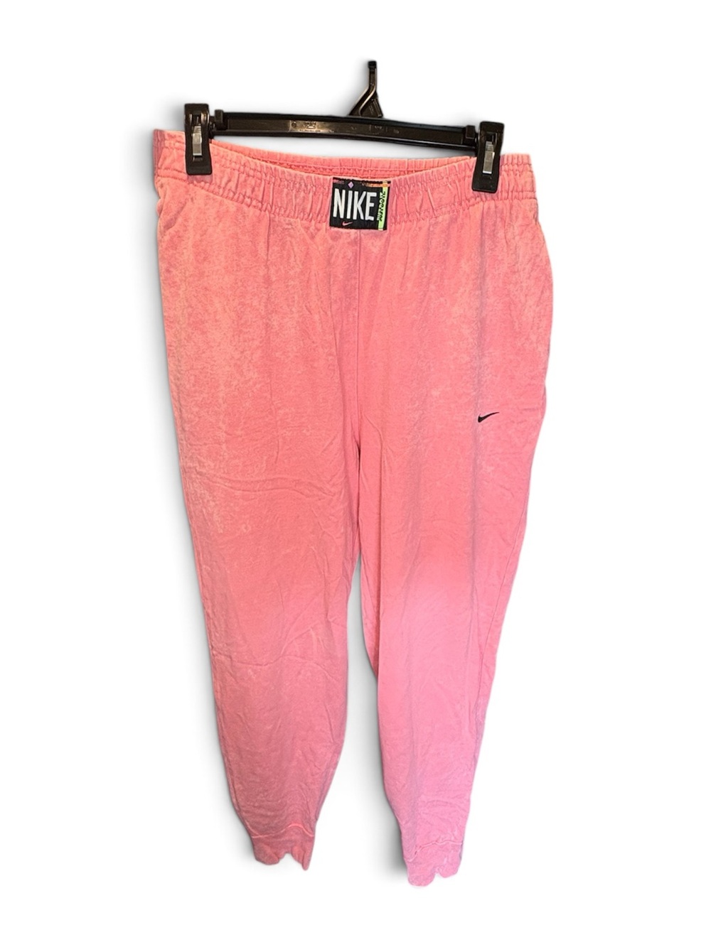 Nike Pink Terry Joggers with Swoosh